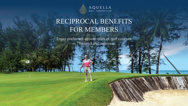 Aquella Golf amp Country Club 1 person golfing golf course and AQUELLA GOL COUNTRY RECIPROCAL BENEFITS FOR MEMBERS Enjoy preferred access rates at golf courses in Thailand and overseas
