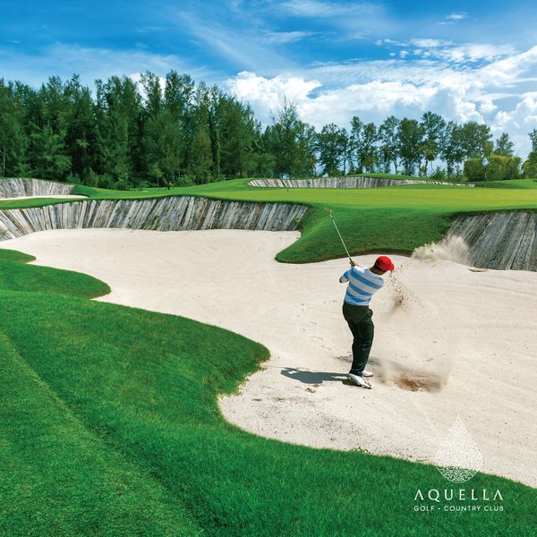 Aquella Golf amp Country Club 1 person golfing golf course and text