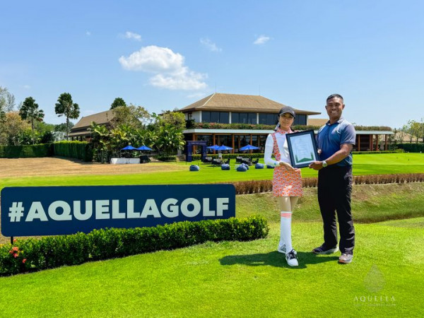 Aquella Golf amp Country Club nbsp 2 people people golfing golf buggy golf course and text