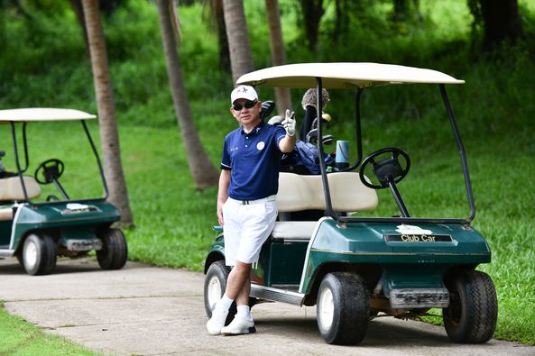 Victory Park Golf amp Country Club 1 person golfing golf cart golf course and text
